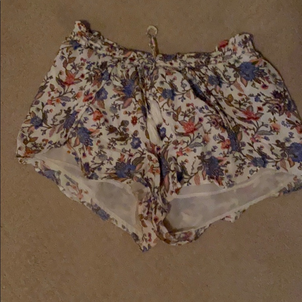 flowy flower shorts